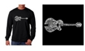 LA Pop Art Men's Word Art Long Sleeve T-Shirt - Country Guitar